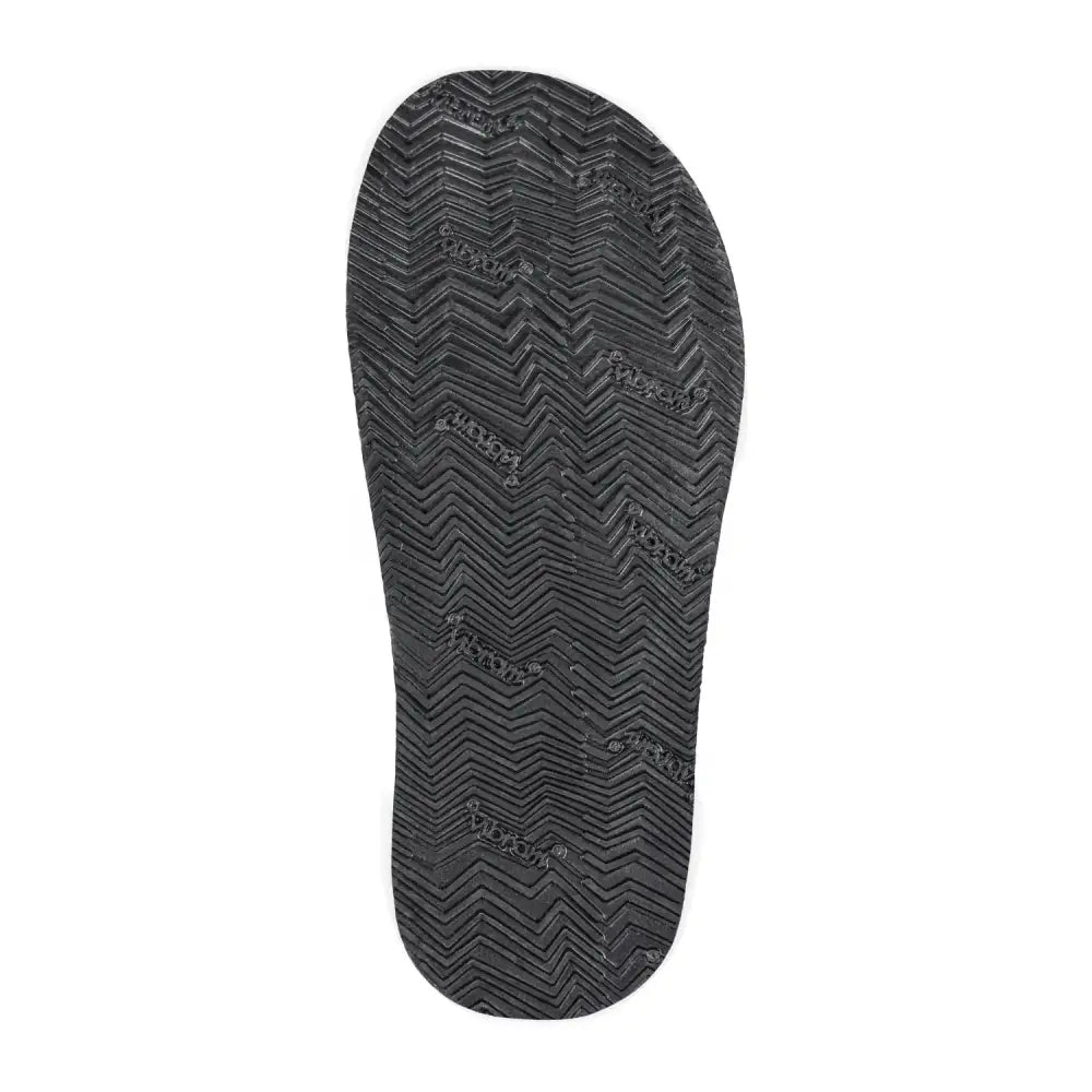 Bear-Flops Crazy Horse black rubber flip-flop sole with zigzag tread