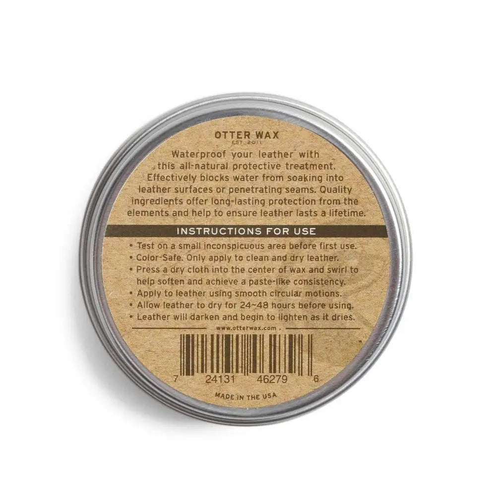 Otter Wax Boot Wax in round tin: multi-purpose waterproofing solution