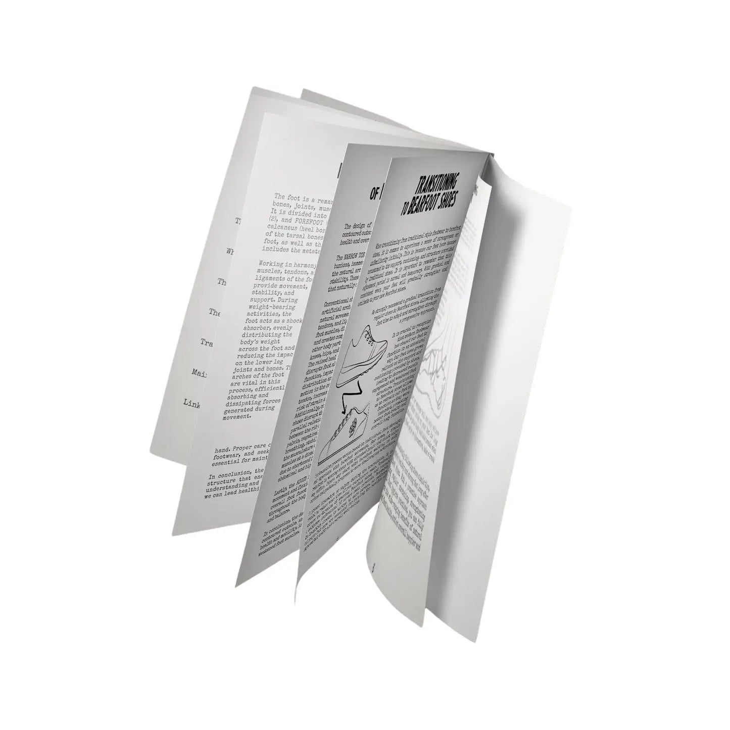 Open gray foot manual e-book with black text and anatomy diagrams