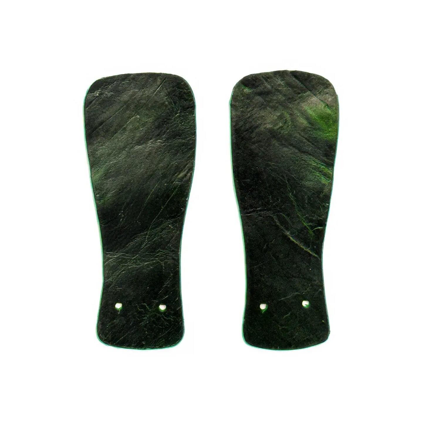 Green marble Kilties insole with gold rivets in minimalist footwear