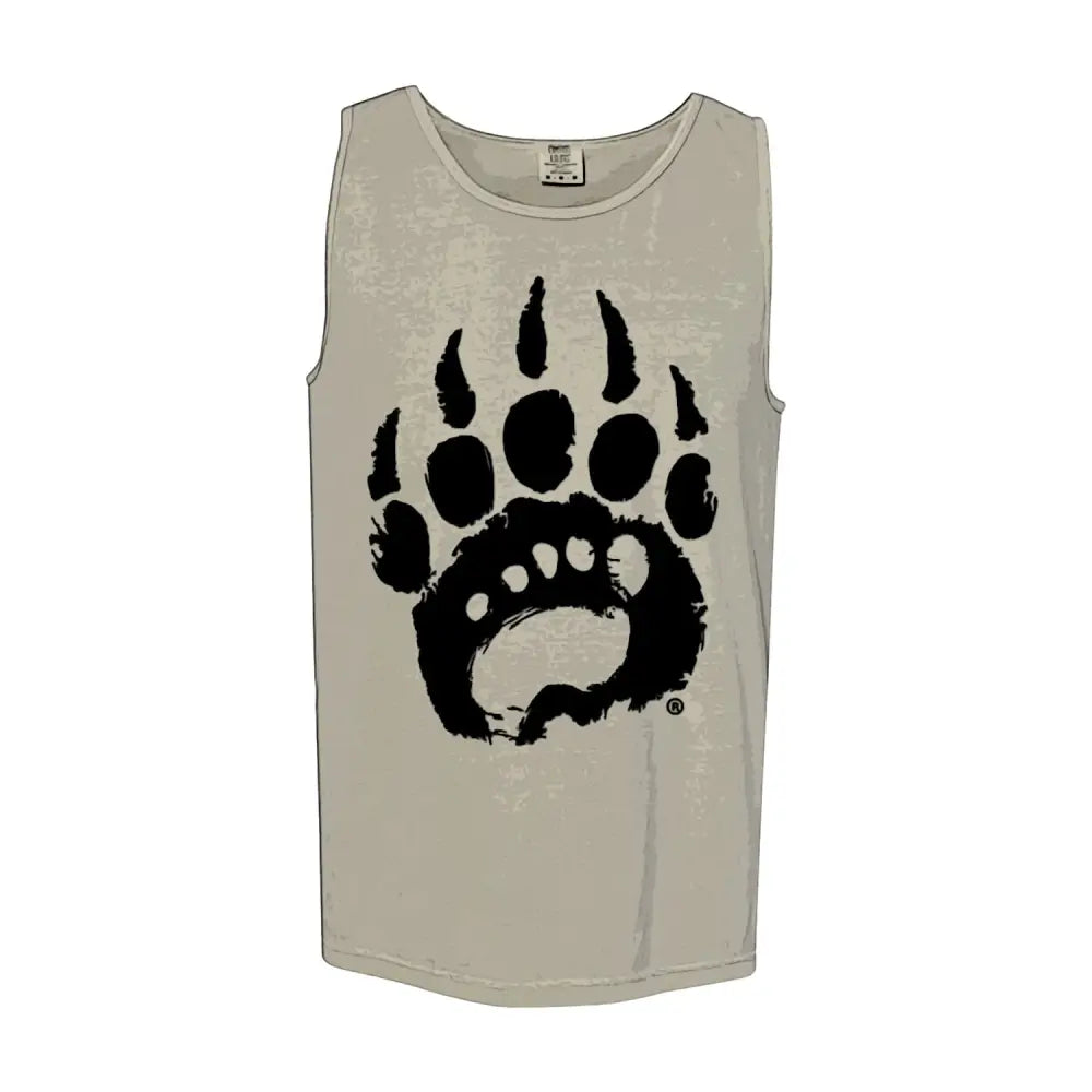 Gray bear paw print premium tank top versatile garment