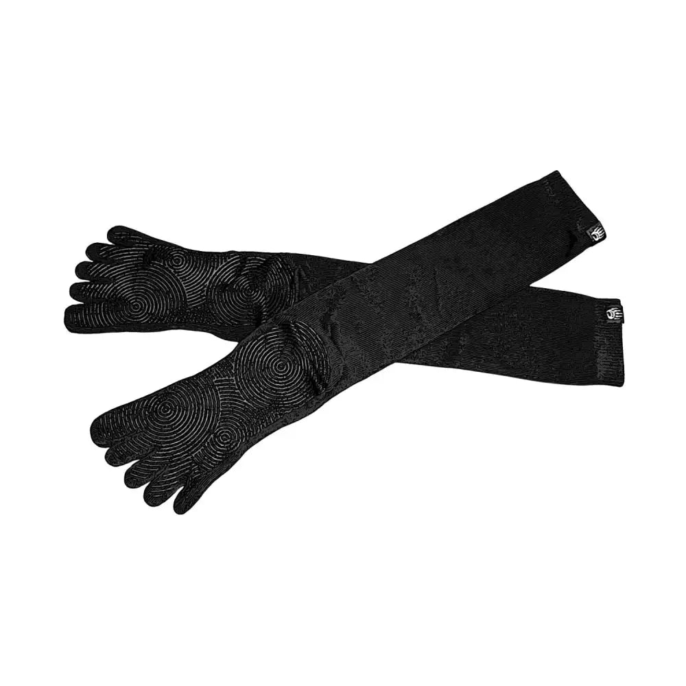 Black lace fingerless gloves with elastic wristband by Splay Socks
