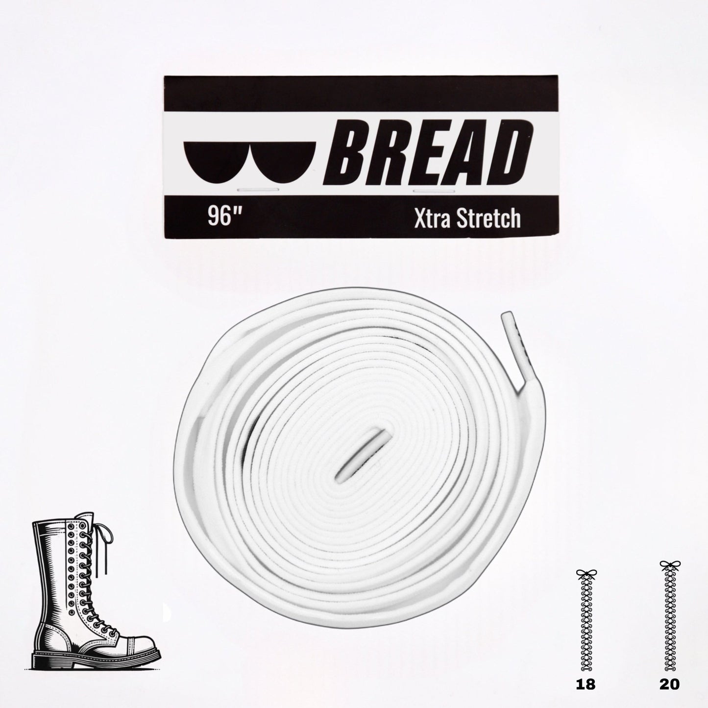 Bearfoot - Elastic Shoelaces - Cloud White - Elastic Shoelace