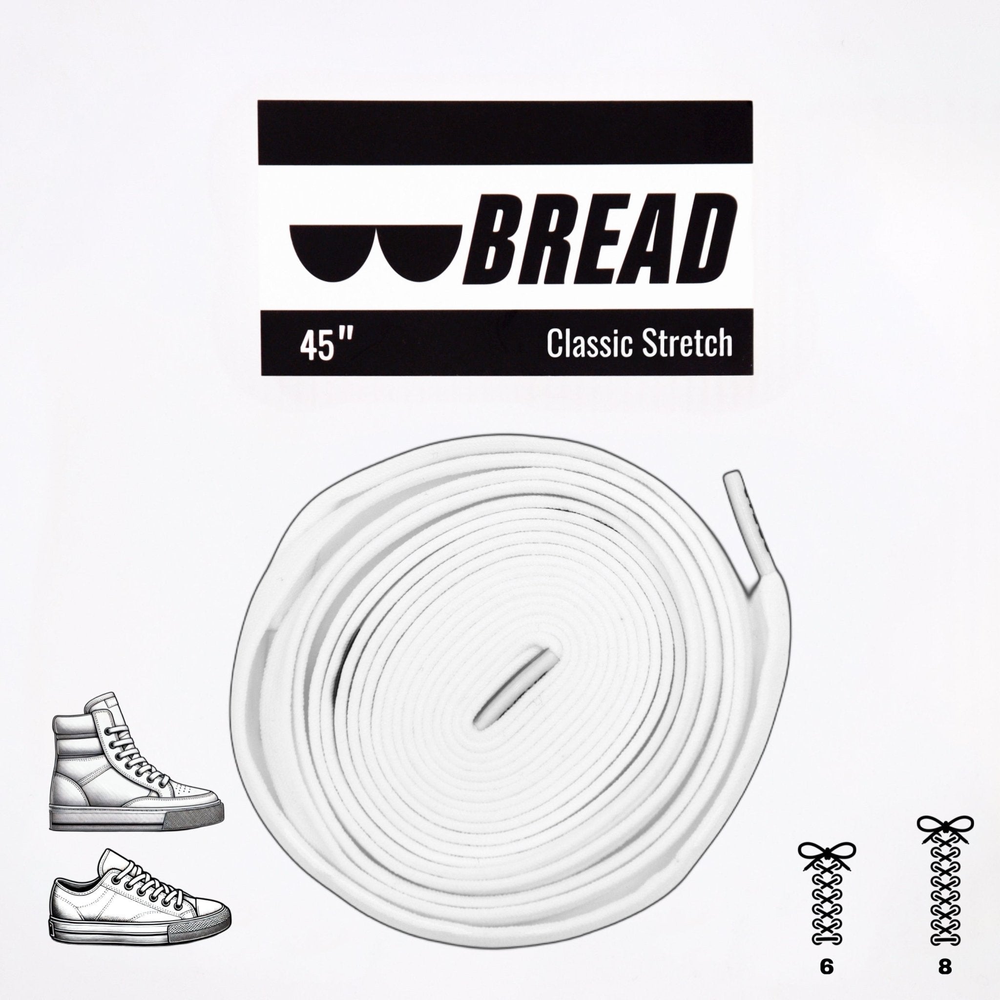 Bearfoot - Elastic Shoelaces - Cloud White - Elastic Shoelace