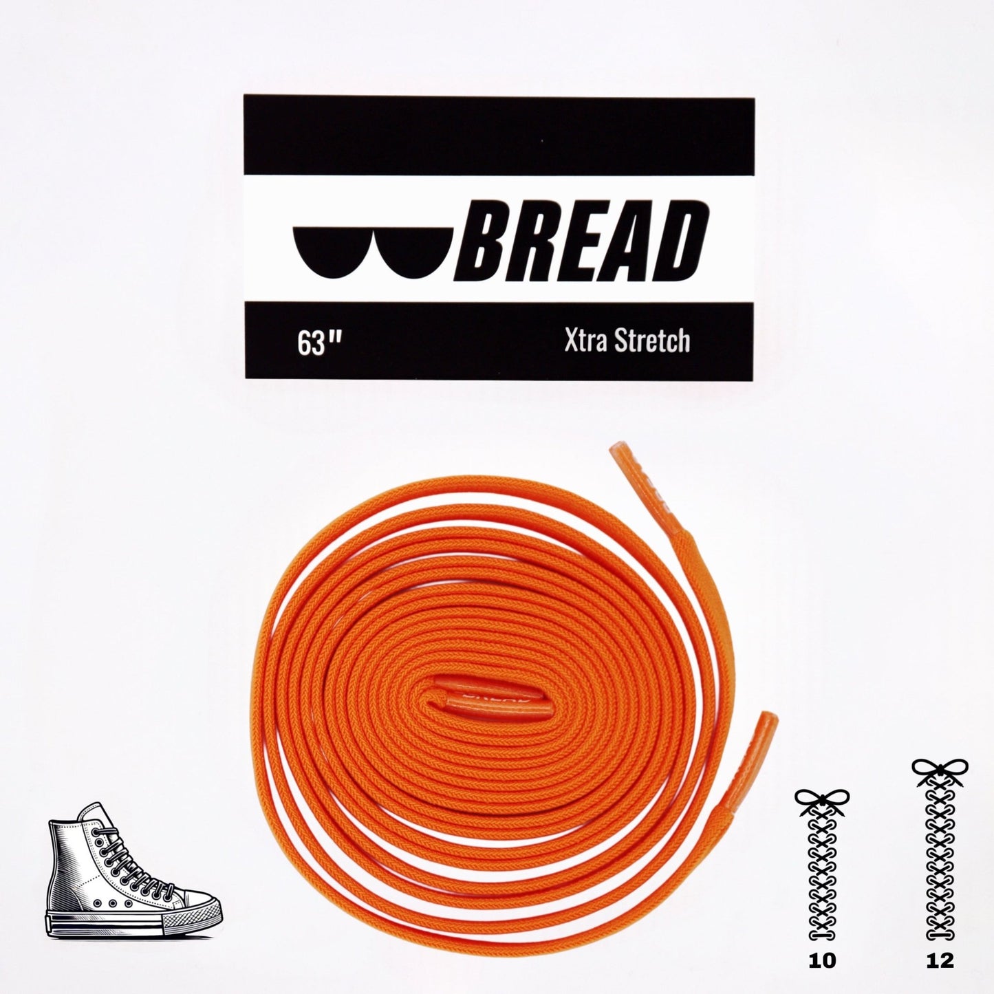 Bearfoot - Elastic Shoelaces - Coral Orange - Elastic Shoelace