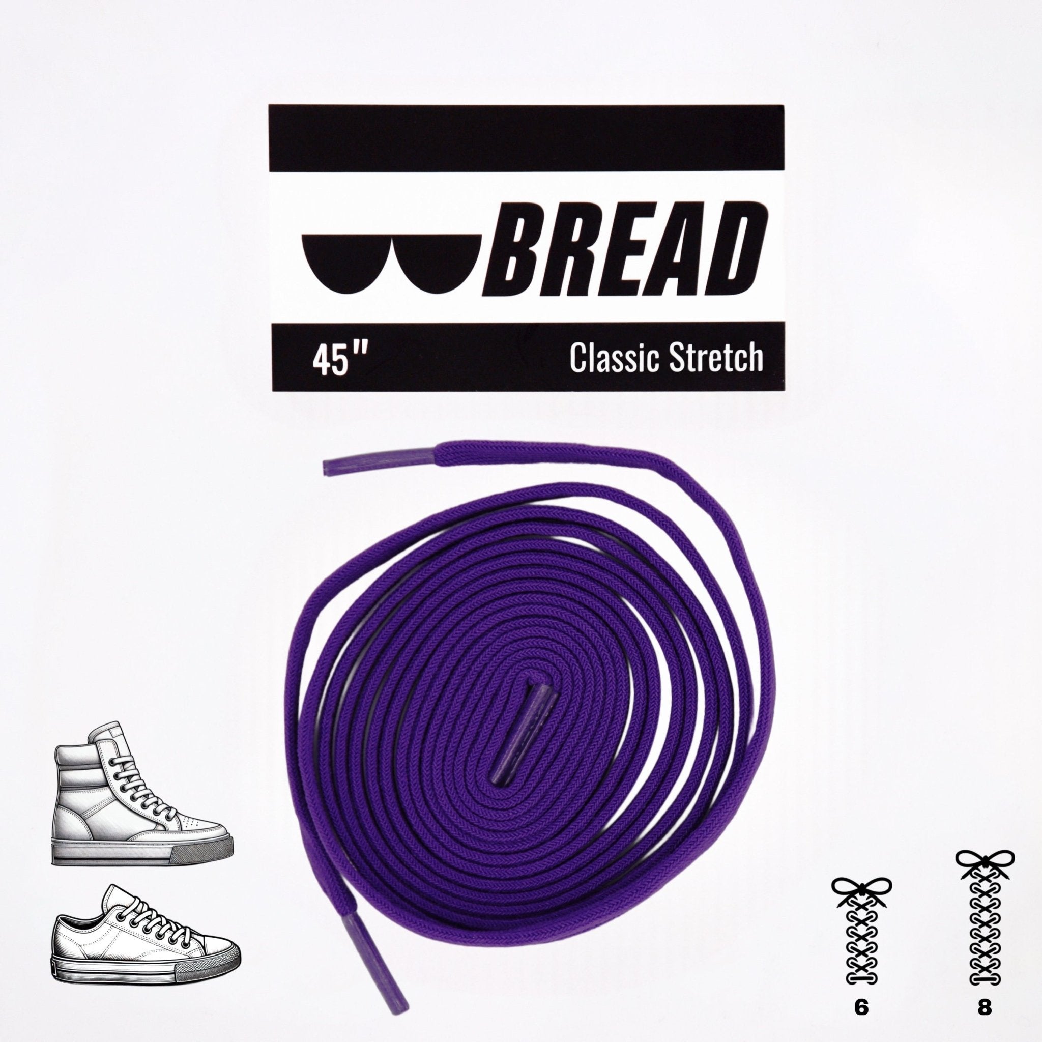 Bearfoot - Elastic Shoelaces - Cosmic Purple - Elastic Shoelace