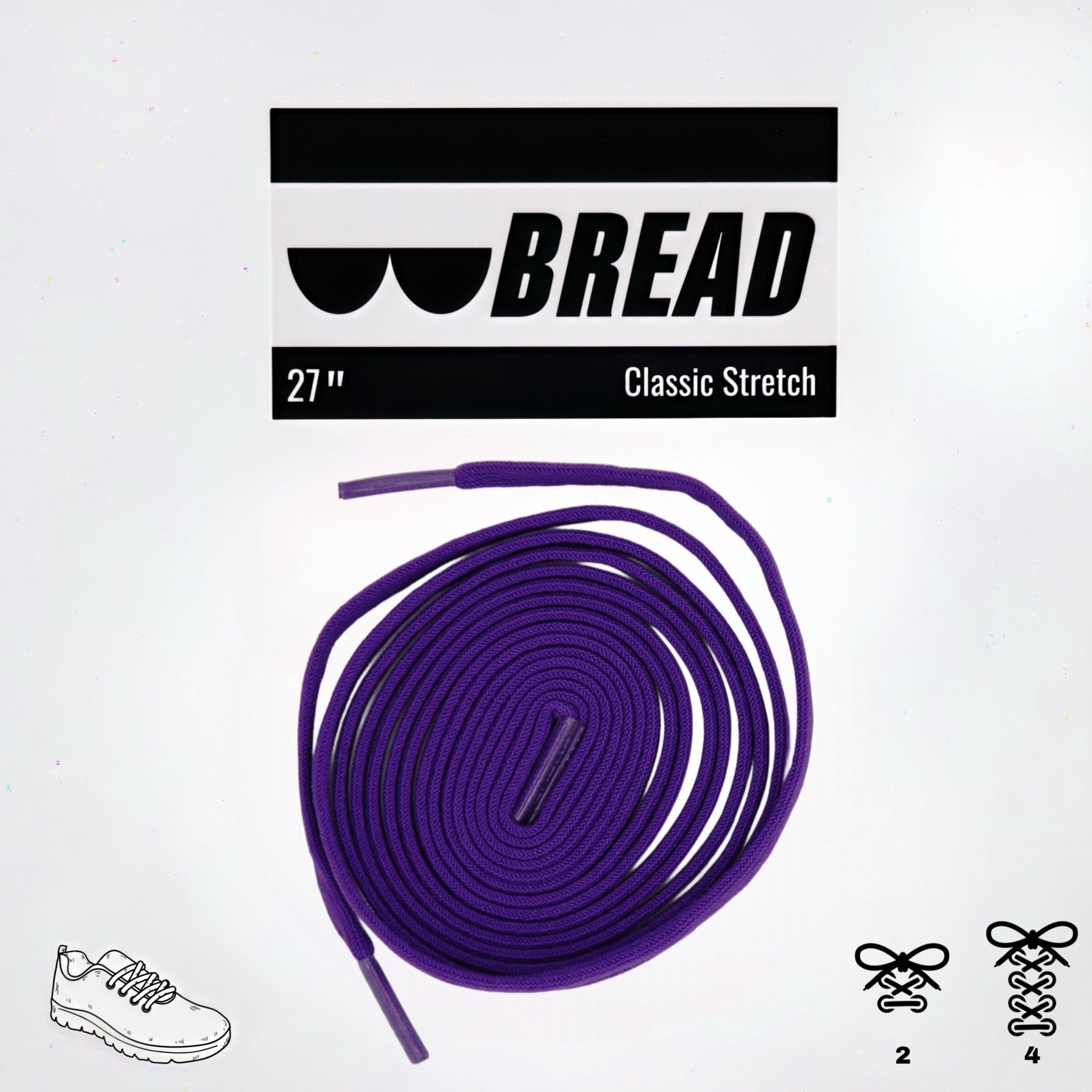 Bearfoot - Elastic Shoelaces - Cosmic Purple - Elastic Shoelace