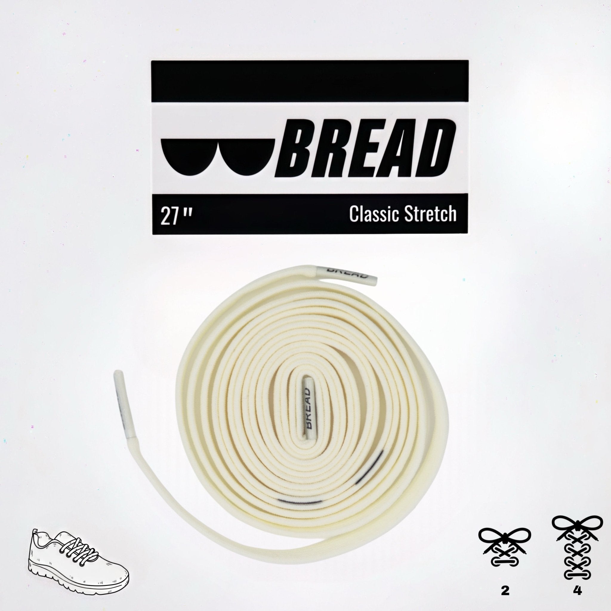 Bearfoot - Elastic Shoelaces - Luxe Creme - Elastic Shoelace