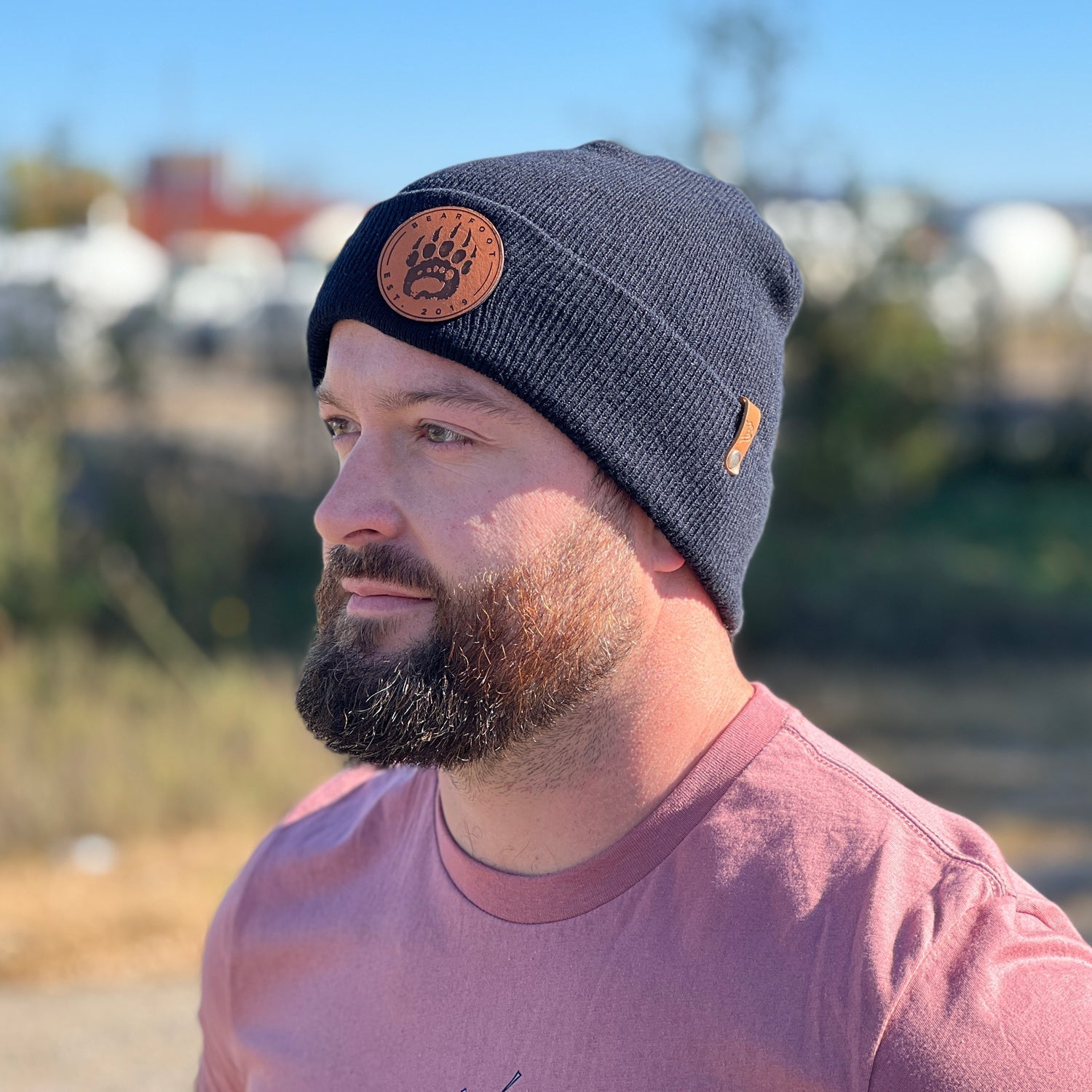 Bearfoot - Leather Patch Beanie - Merchandise - Bearfoot