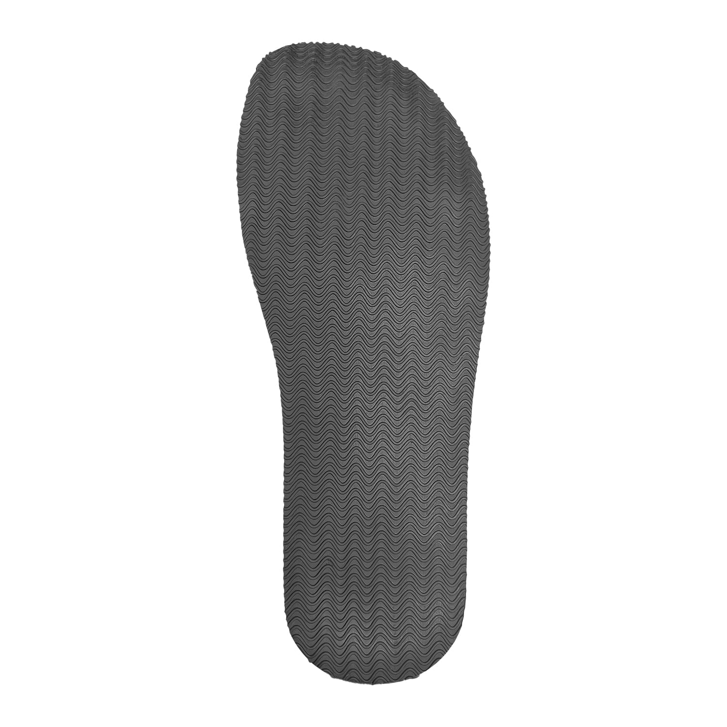 Gray Ursus Suede shoe sole featuring a wavy, zigzag tread pattern for enhanced grip, ideal for strength athletes and designed as part of a Bearfoot training sneaker.