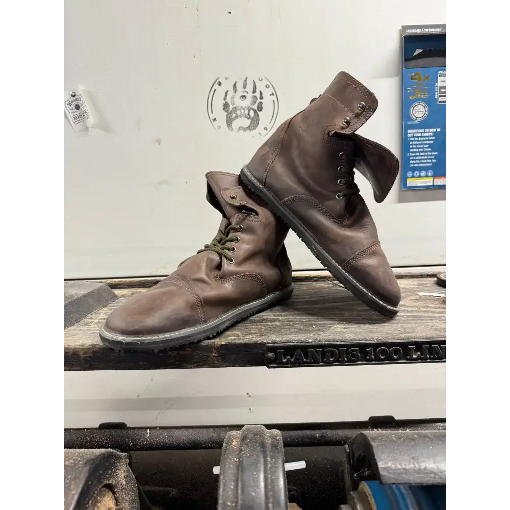 Bearly Used Footwear brown leather lace-up boots with minor imperfections
