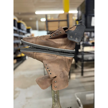 Tan leather work boot from Bearly Used Footwear with minor imperfections