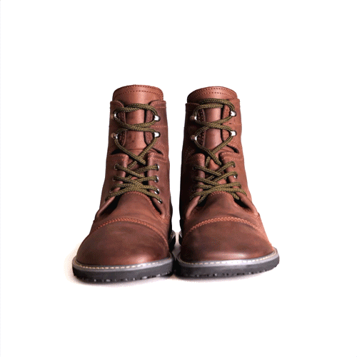 Bruin Kodiak Brown barefoot boot with wide toe-box and natural movement