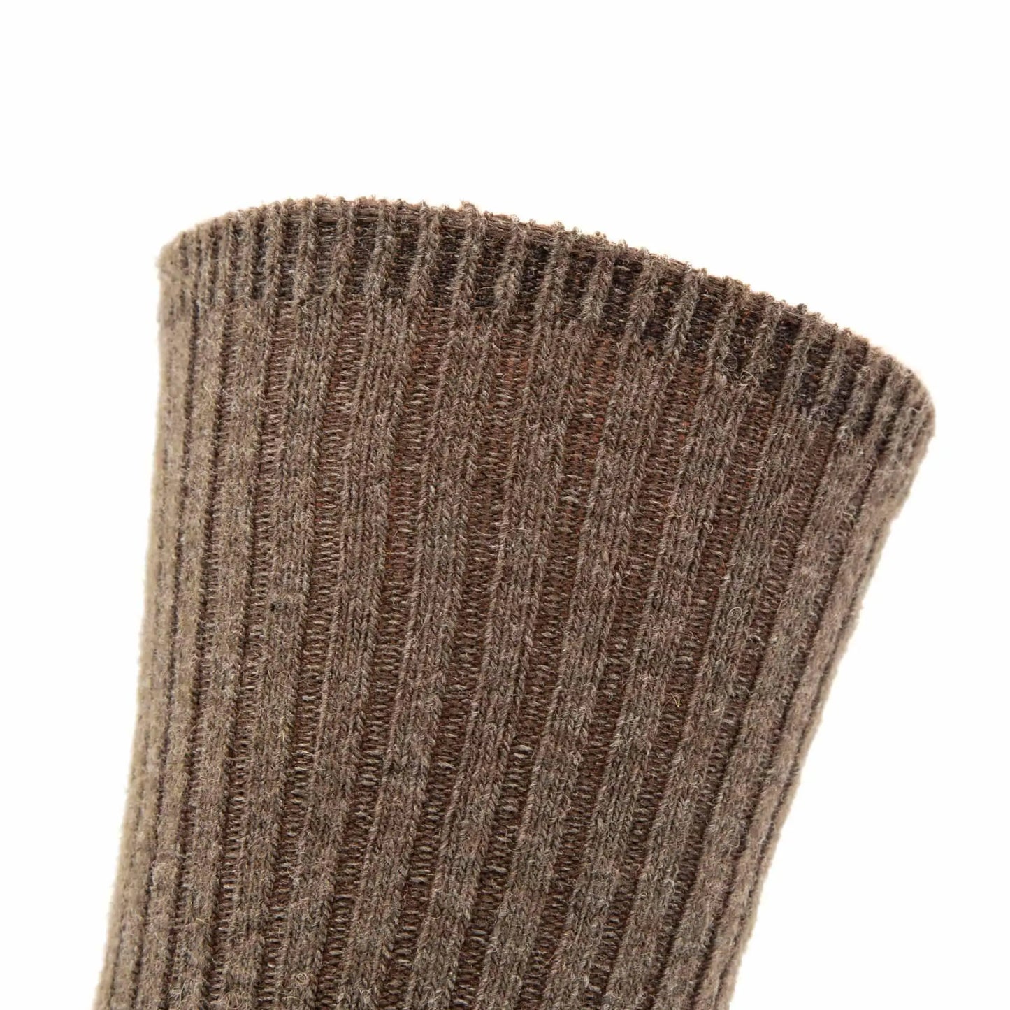 Brown ribbed Casual Crew 2.0 ultralight socks for barefoot shoes