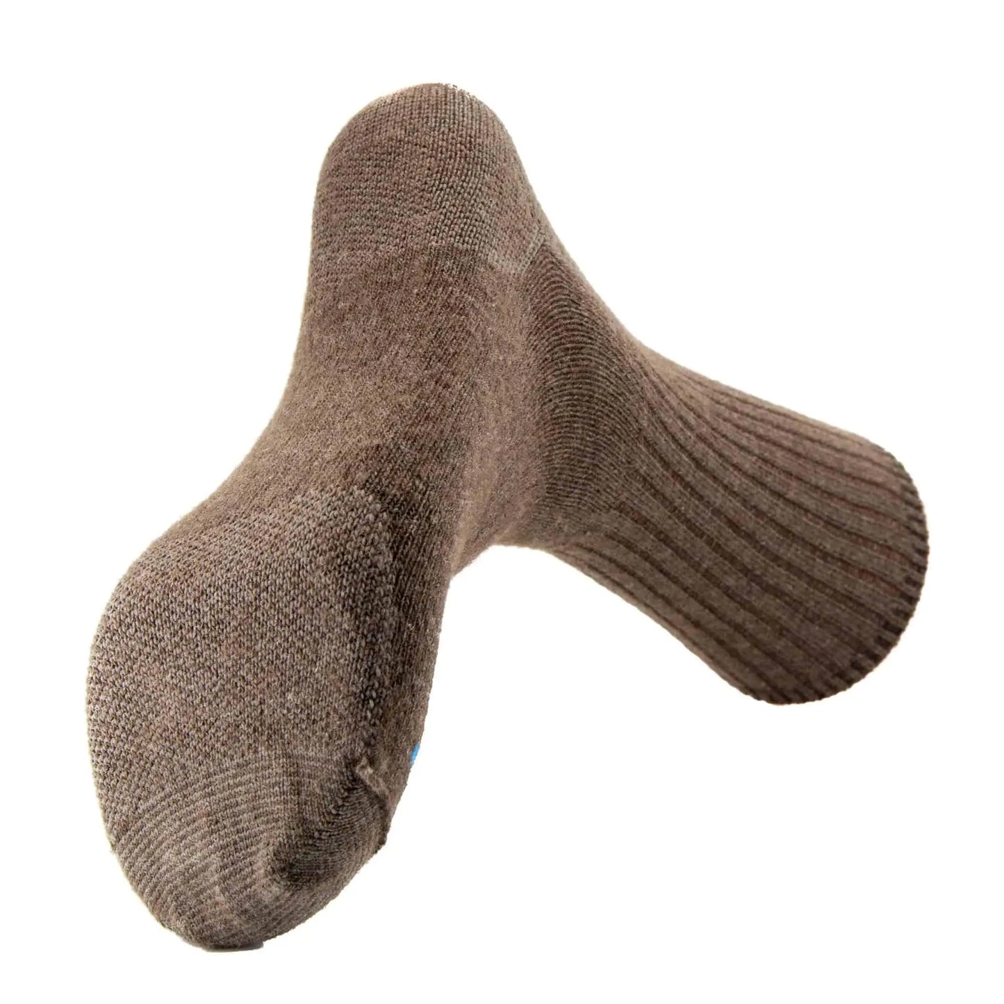 Taupe ribbed Casual Crew 2.0 ultralight socks for barefoot shoes