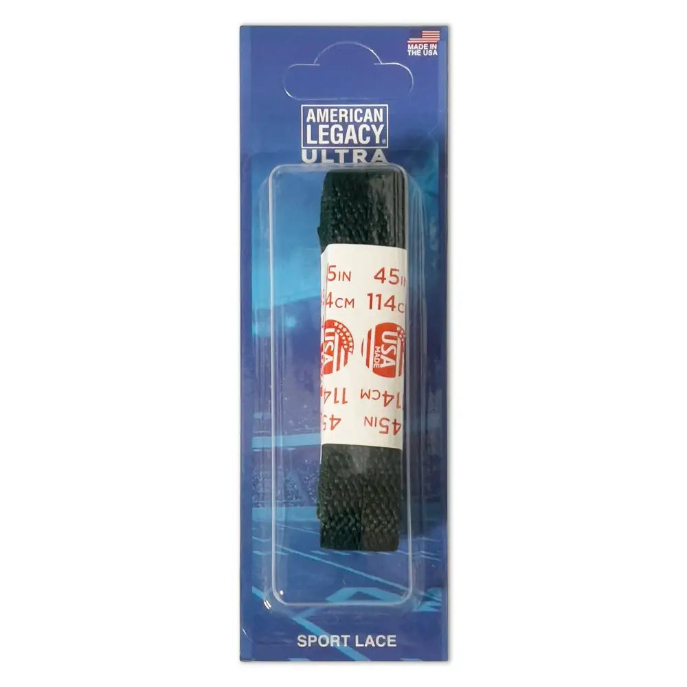 Classic Cotton Colored Laces: Black Sport Lace with American Legacy Ultra Packaging
