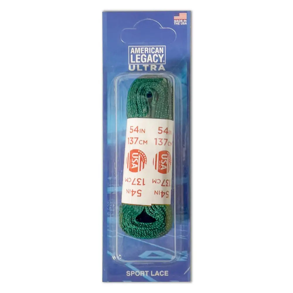Classic cotton colored American Legacy Ultra green sport laces, 54 inches