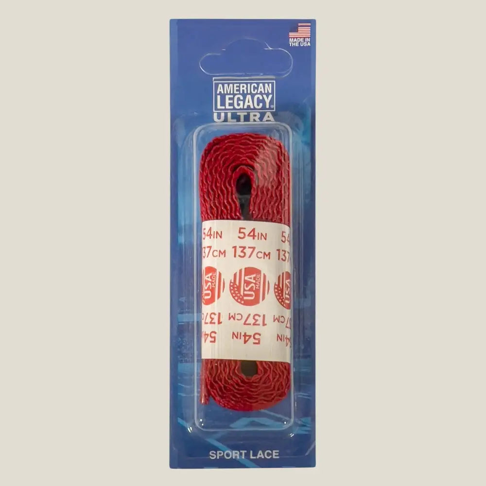 Classic cotton colored laces: American Legacy Ultra red sport, 54 inches