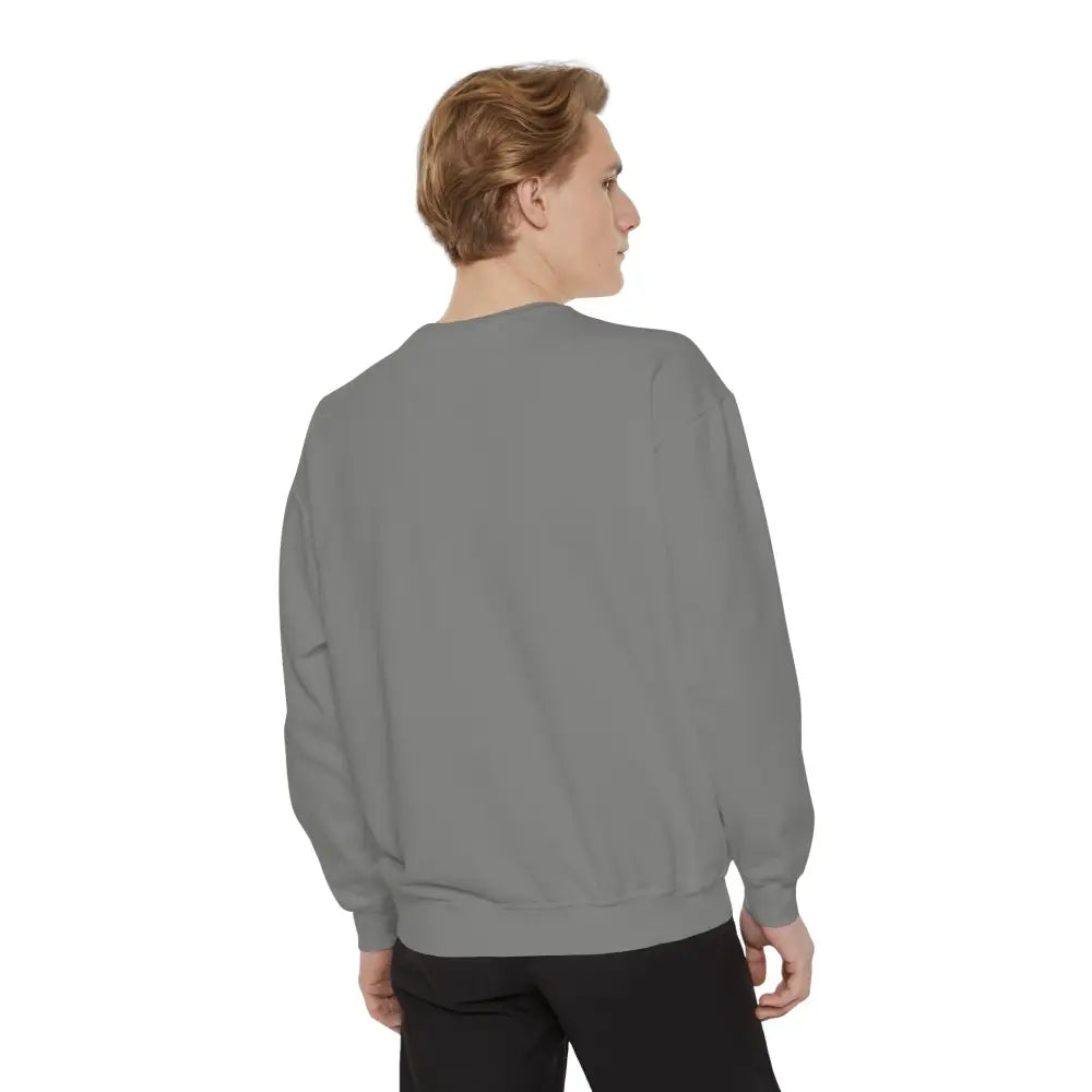 Gray relaxed fit crewneck sweatshirt in ring-spun cotton