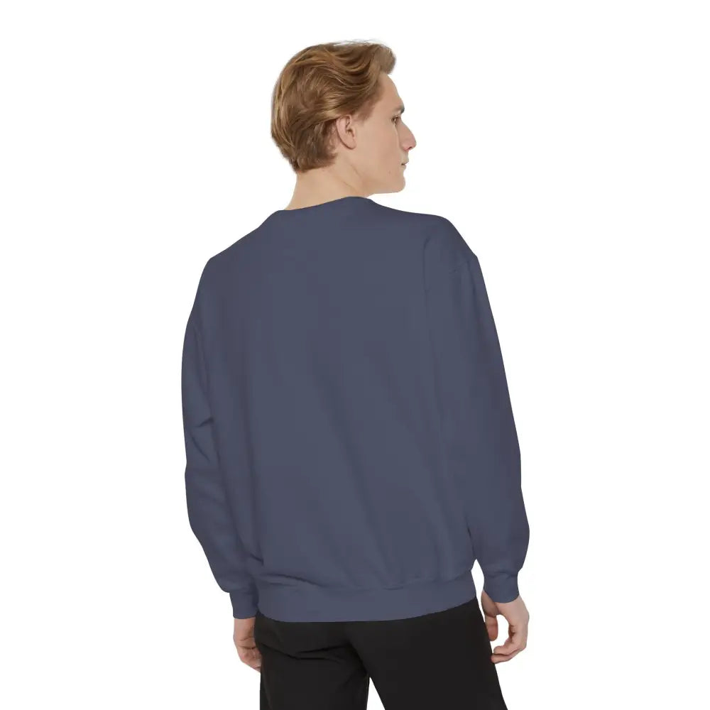 Navy blue relaxed fit crewneck sweatshirt in ring-spun cotton