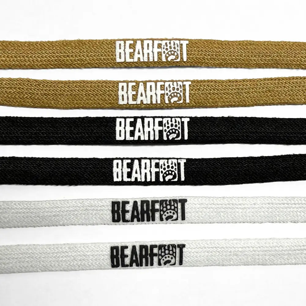Bearfoot olive black white wristband set for elastic shoelaces