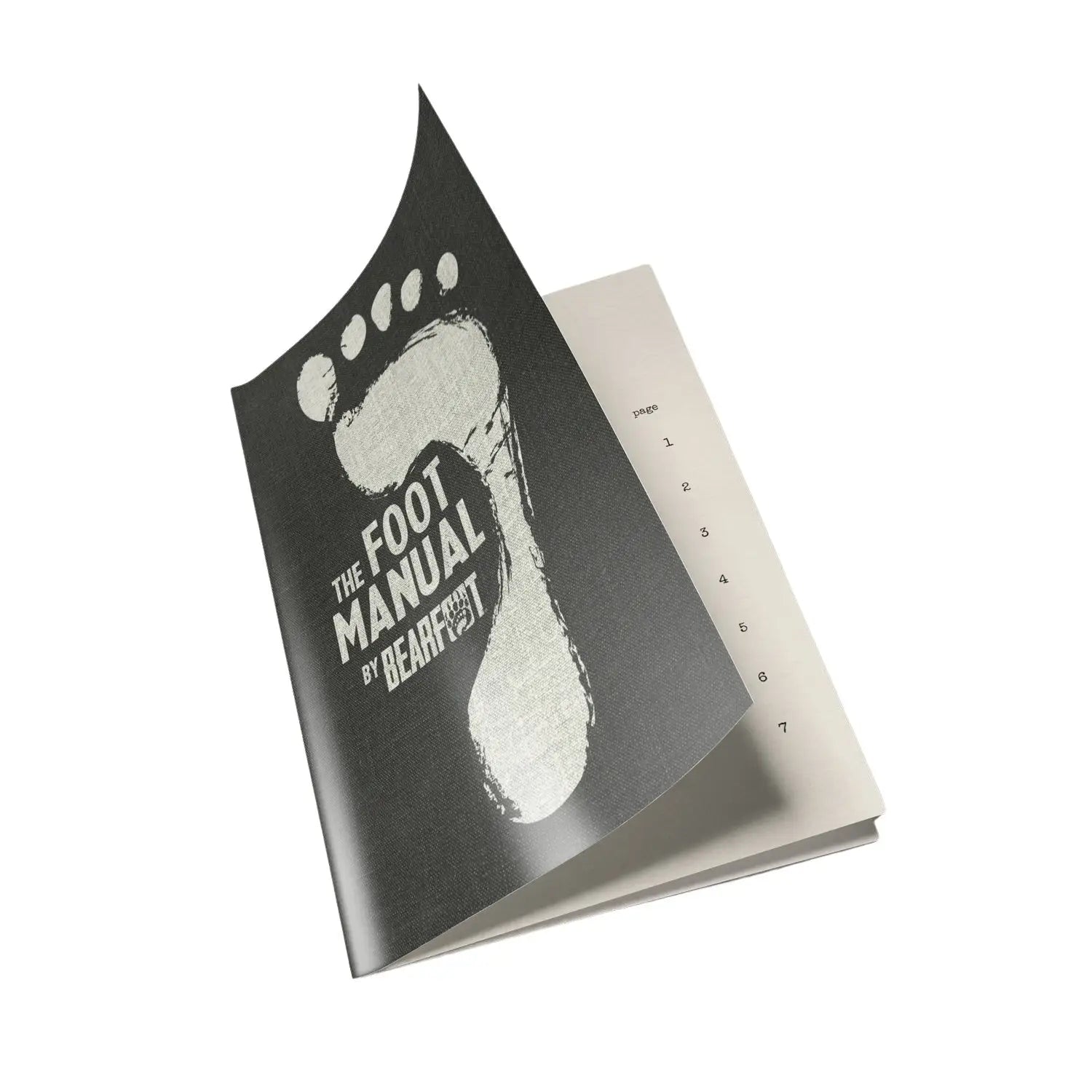 Black Foot Manual e-book cover with footprint design and foot anatomy guide