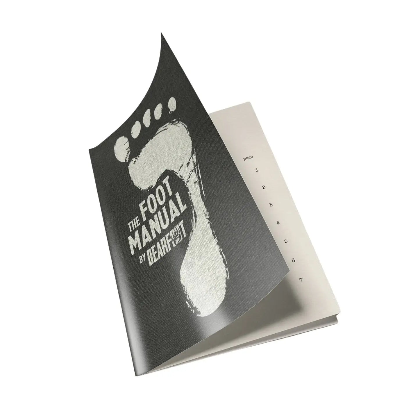 Black Foot Manual e-book cover with footprint design and foot anatomy guide