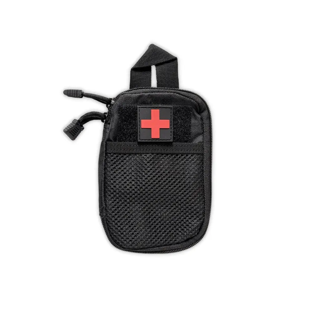 IFRK Individual Footwear Repair Kit black tactical pouch with red cross strap