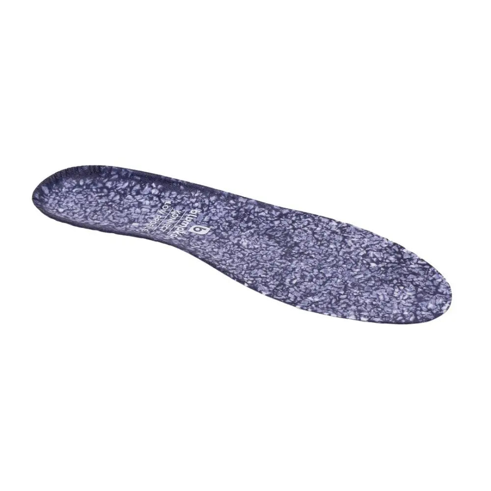 Konnect Low-Profile Insoles: Blue Speckled Textured Insole with Sole Branding
