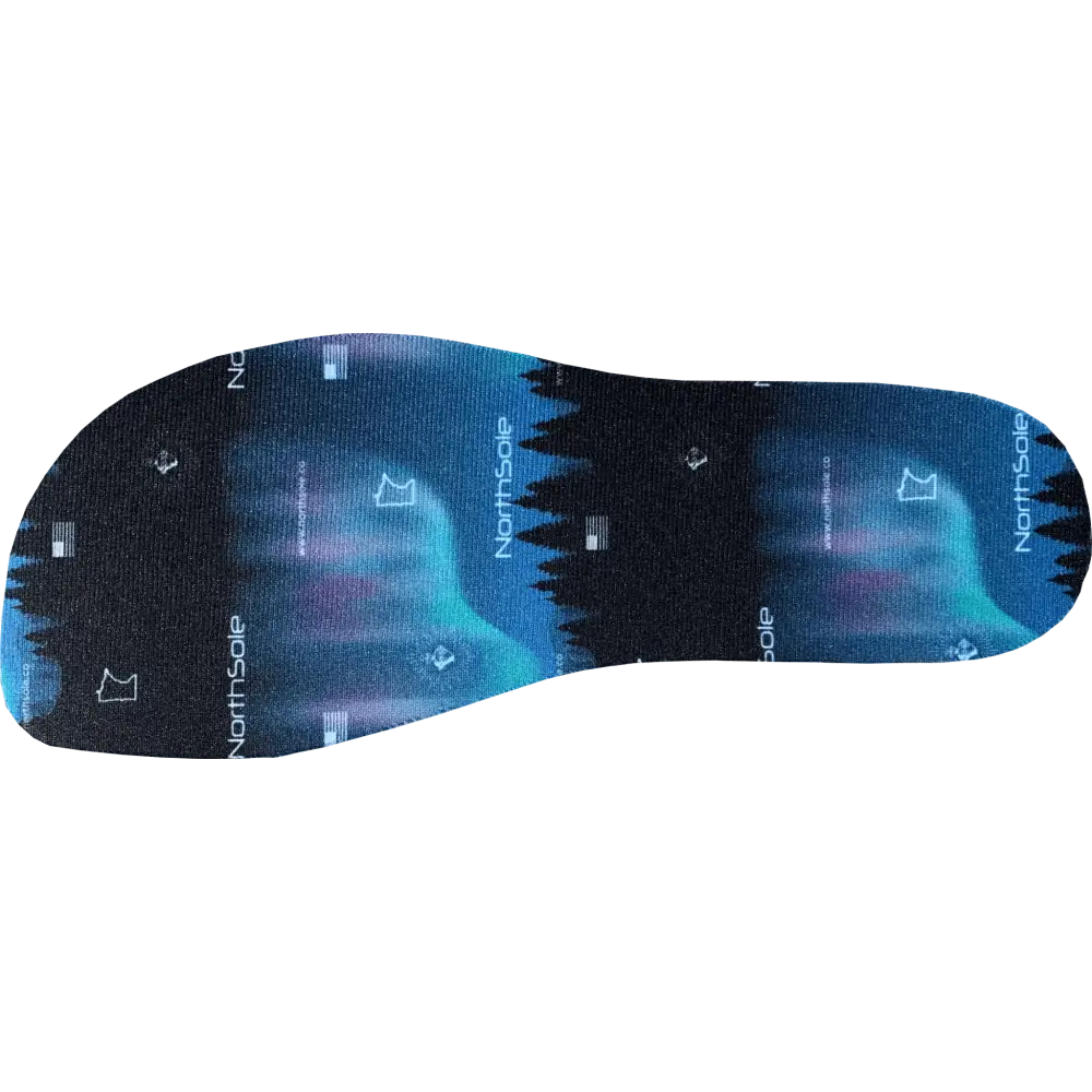 Northsole LegacyThree blue black patterned sock with forest silhouette, original 6mm