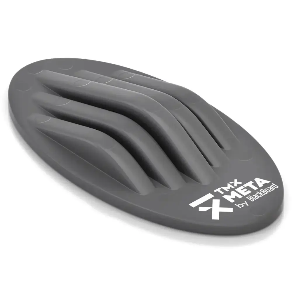 TMX Meta gray silicone grip mat with textured ridges for non-slip foot support