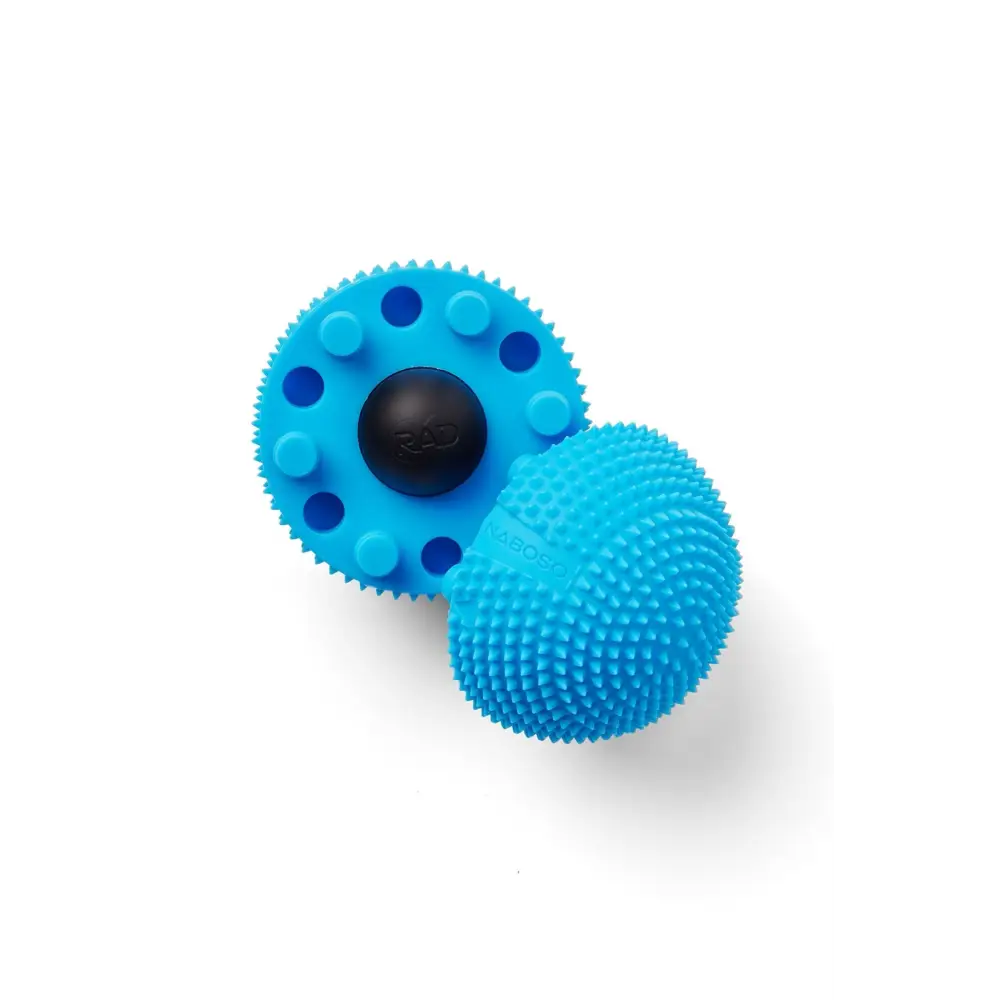 Blue Neuro Ball: spiky silicone massage tool for trigger point release