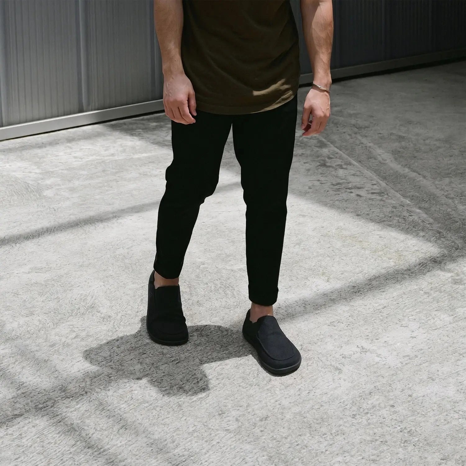 Black slip-on loafers oso cg2 black with soft suede upper and rubber sole featuring a comfortable toe box