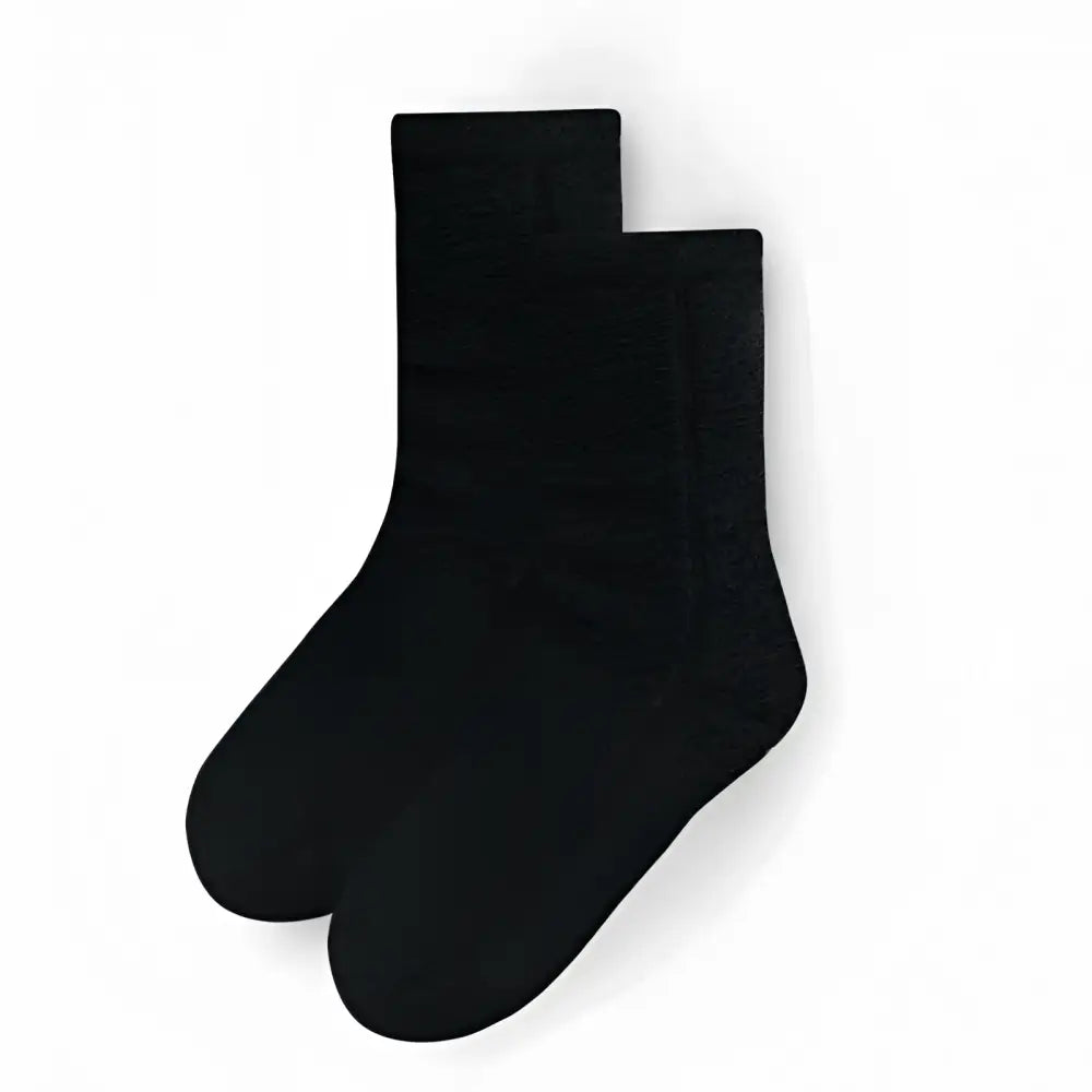 Polar Feet Fleece Socks - Black: sleek crew socks for barefoot shoes