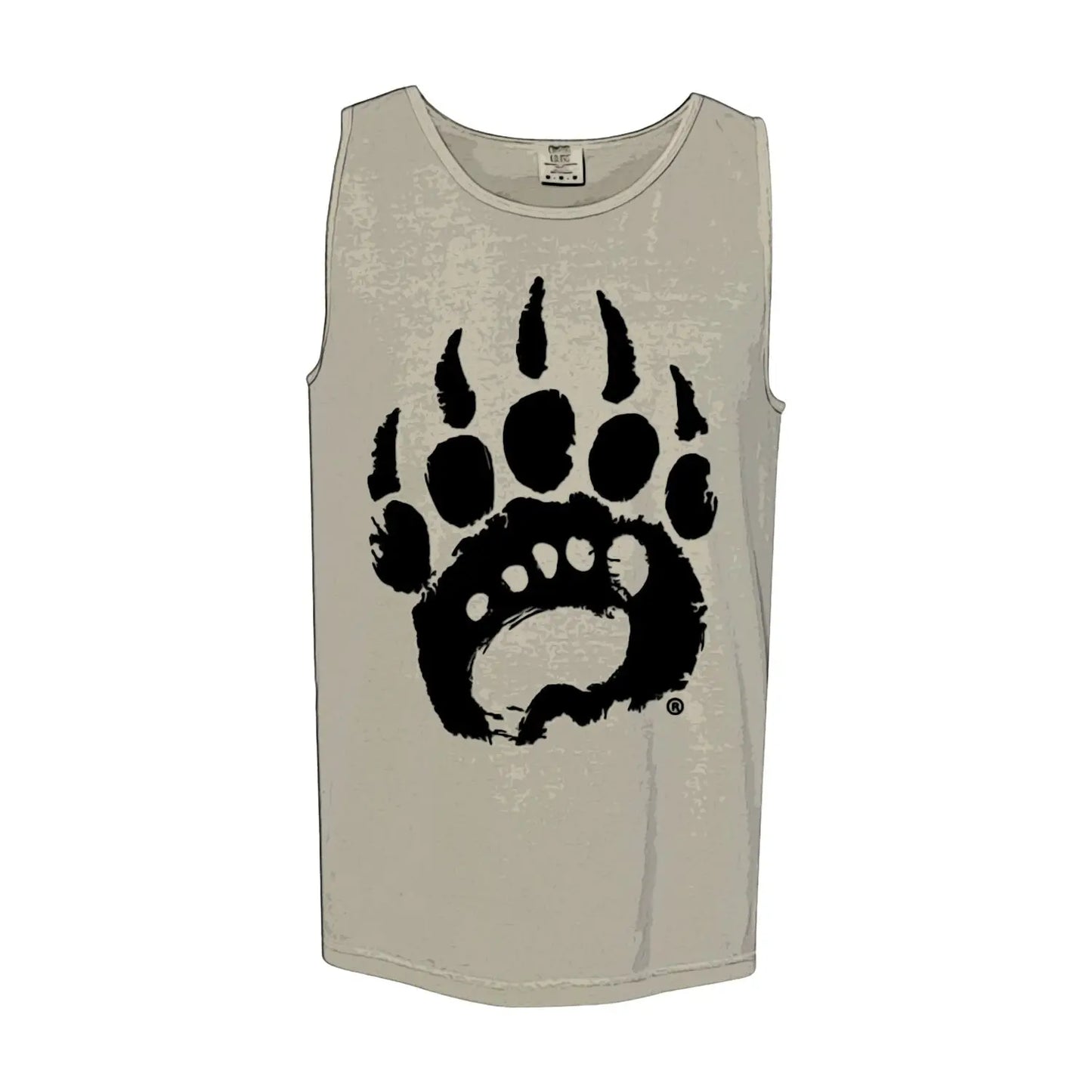 Gray bear paw print premium tank top versatile garment