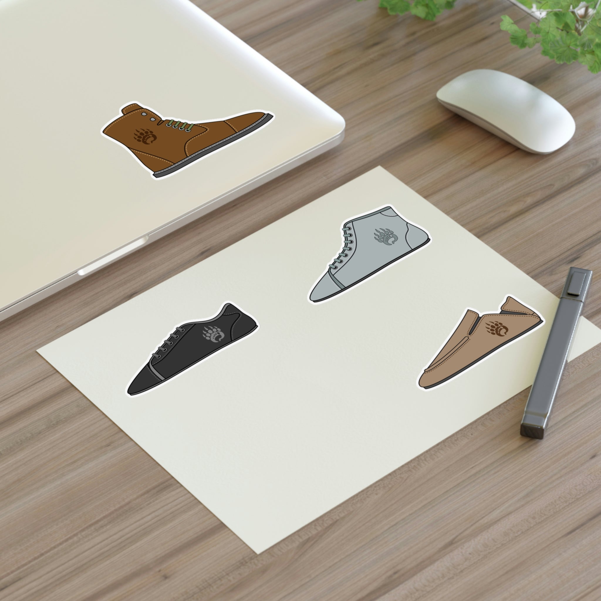 Bearfoot - Footwear Sticker Sheet - Merchandise - Printify