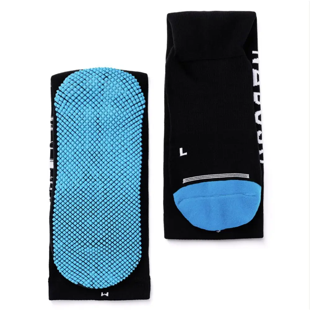 Naboso Recovery Sock: Blue and Black Mesh Compression Socks for Knee Recovery