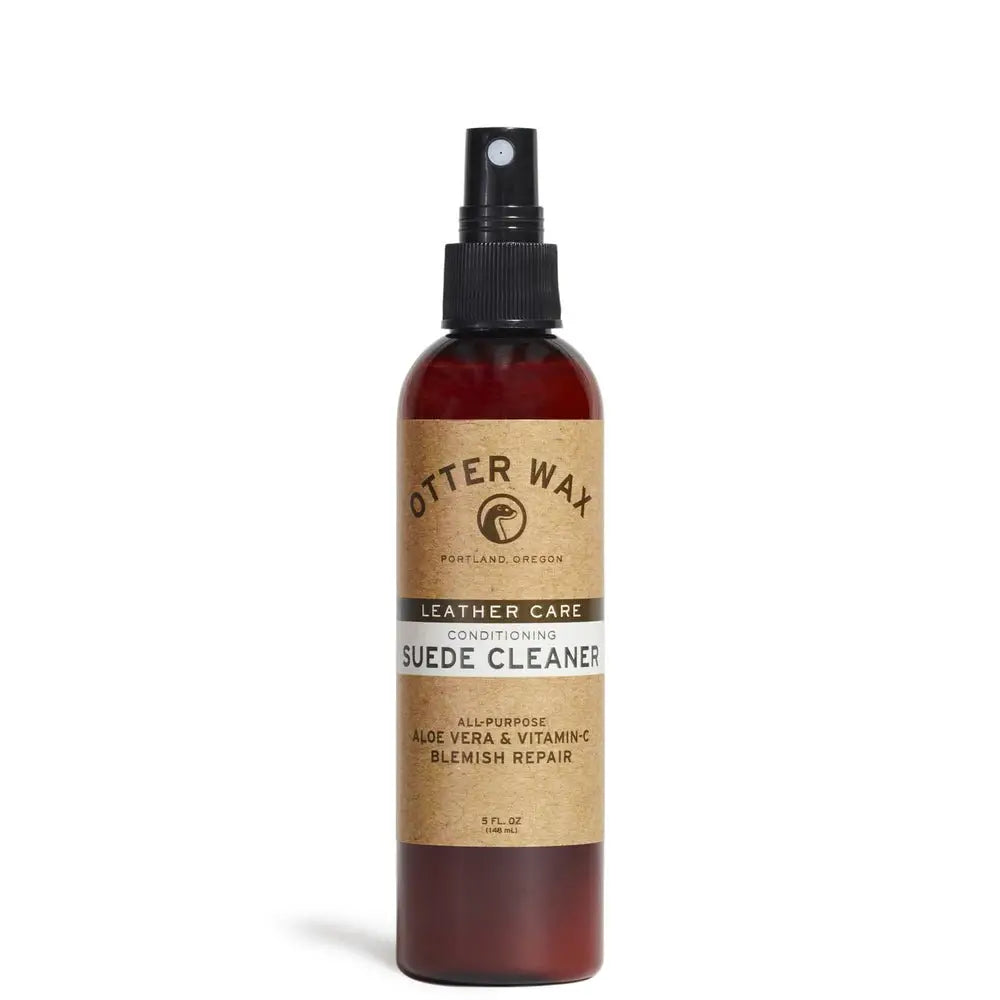 Otter Wax suede cleaner spray bottle with brown label