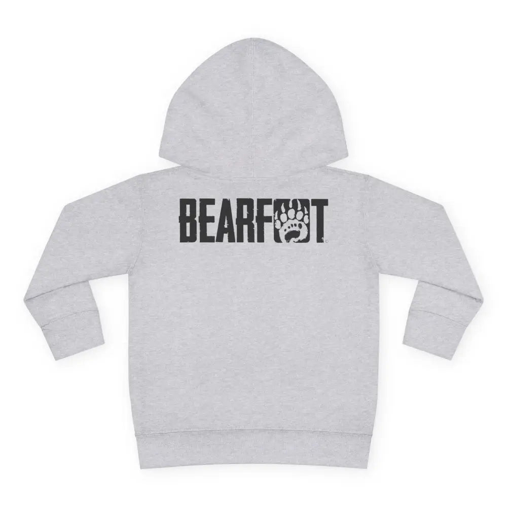 Toddler Bearfoot Hoodie in White Polyester Medium Fabric with Paw Print