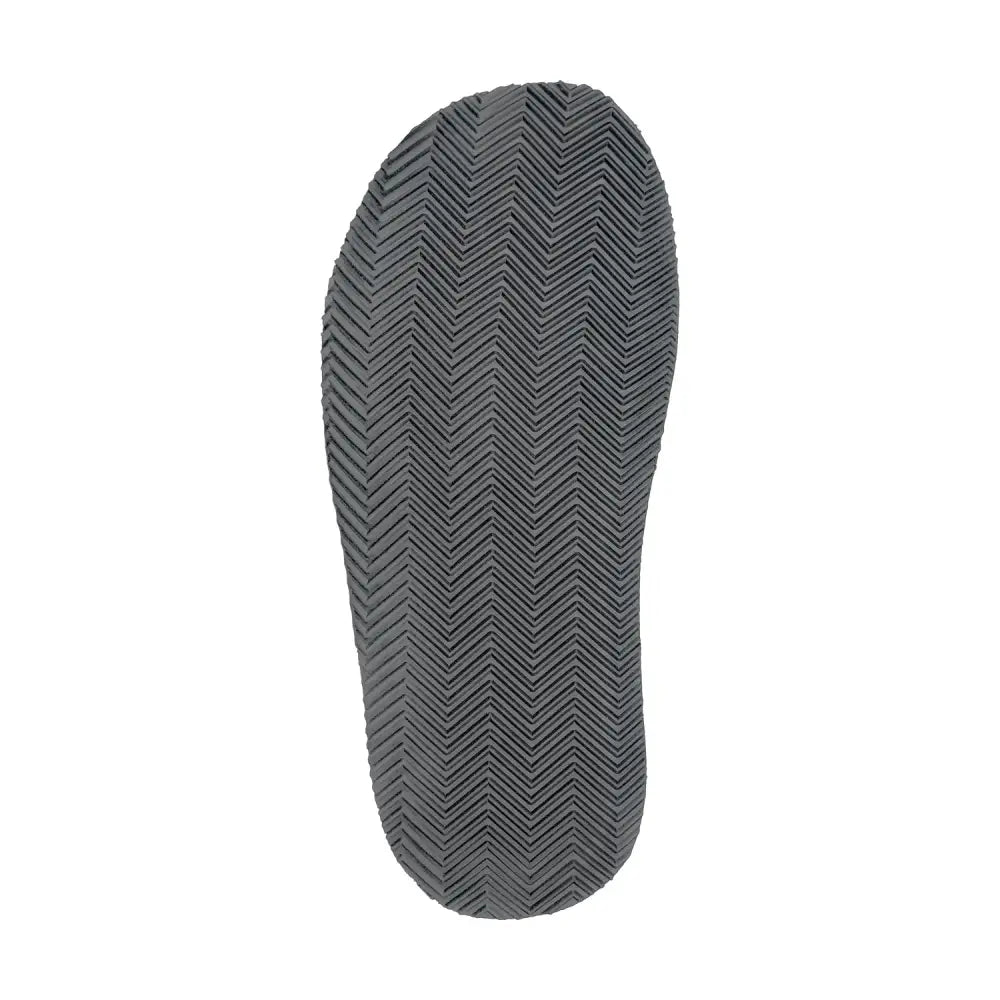 Charcoal gray herringbone rubber insole in Ursidae Blackout barefoot boot