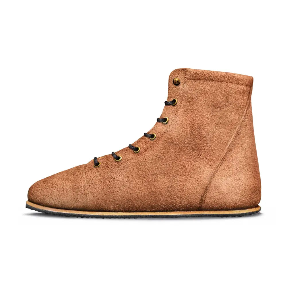 Brown suede Ursidae-Patriot Rough Rider lightweight barefoot boot