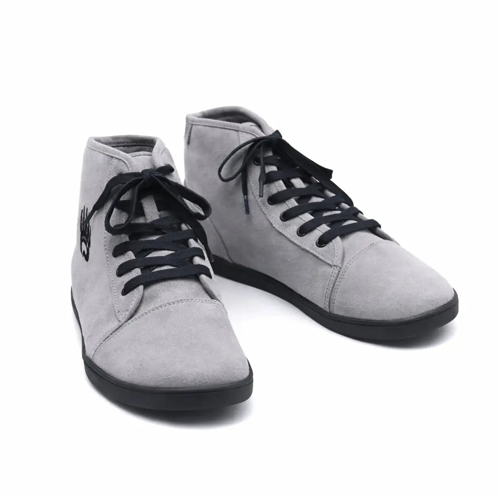 Ursus SHTG2 smoke gray suede high-top barefoot shoe for strength training