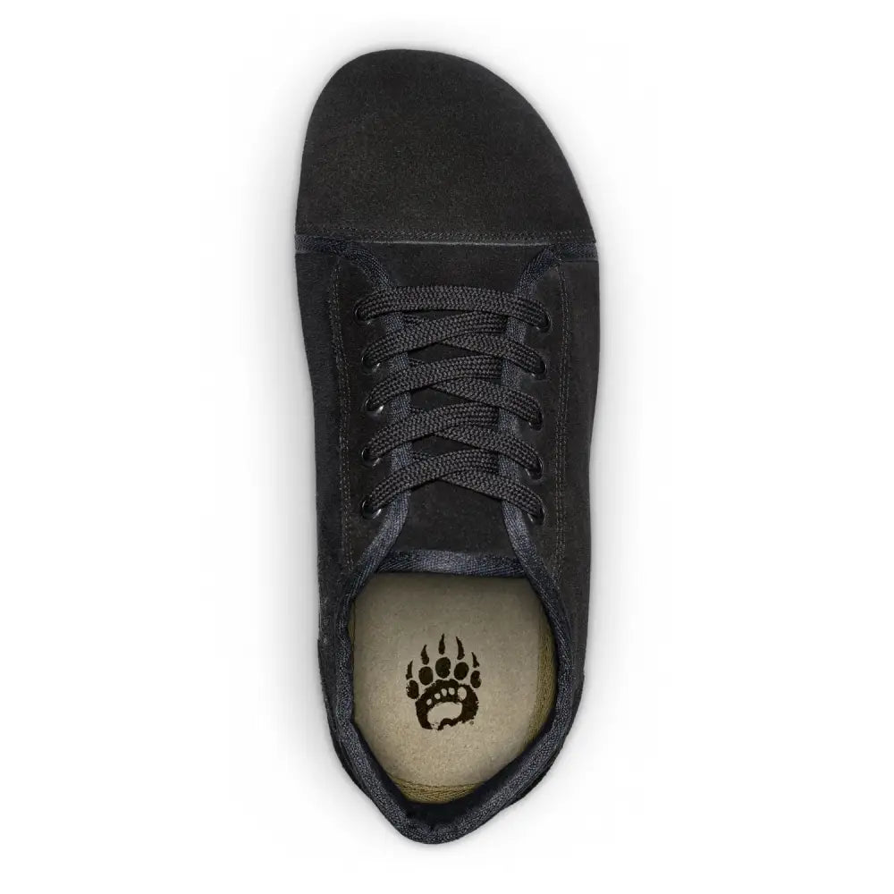 Ursus SLTG1 black barefoot shoe with flexible suede leather and bear paw sole