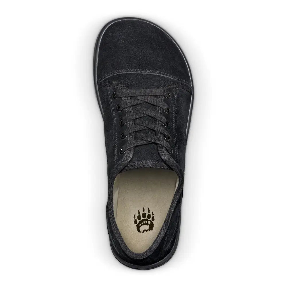 Ursus SLTG2 black canvas low-top barefoot shoe with bear paw sole for strength training
