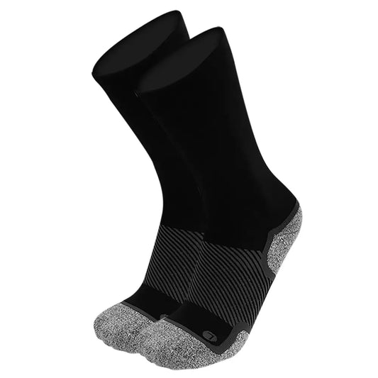 Black and gray Wide Wellness Performance Socks with textured foot pattern