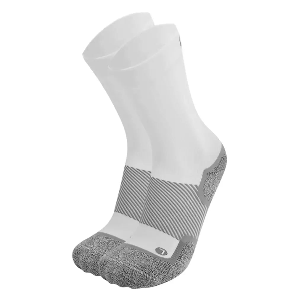 Nike Grey and White Wellness Performance Socks - Crew with Textured Toe
